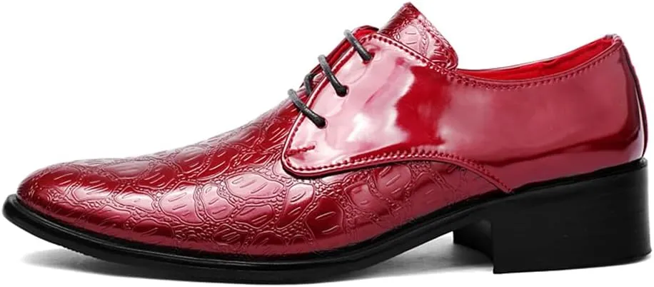 Men's Dress Shoes Formal Business Oxfords Plain Toe Lace Up Derby Shoes