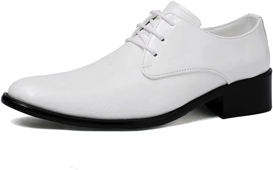 Men's Dress Shoes Formal Business Oxfords Plain Toe Lace Up Derby Shoes