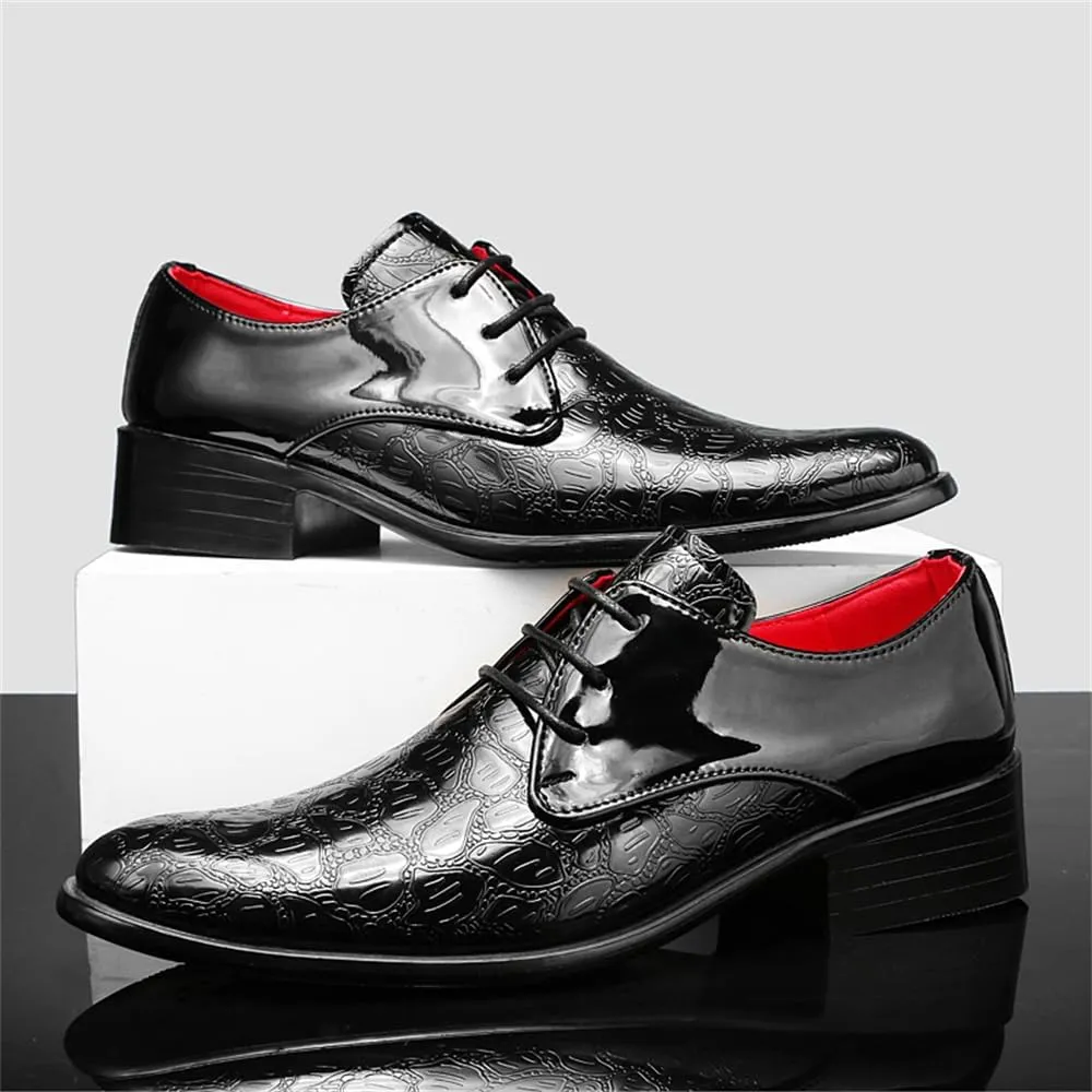 Men's Dress Shoes Formal Business Oxfords Plain Toe Lace Up Derby Shoes