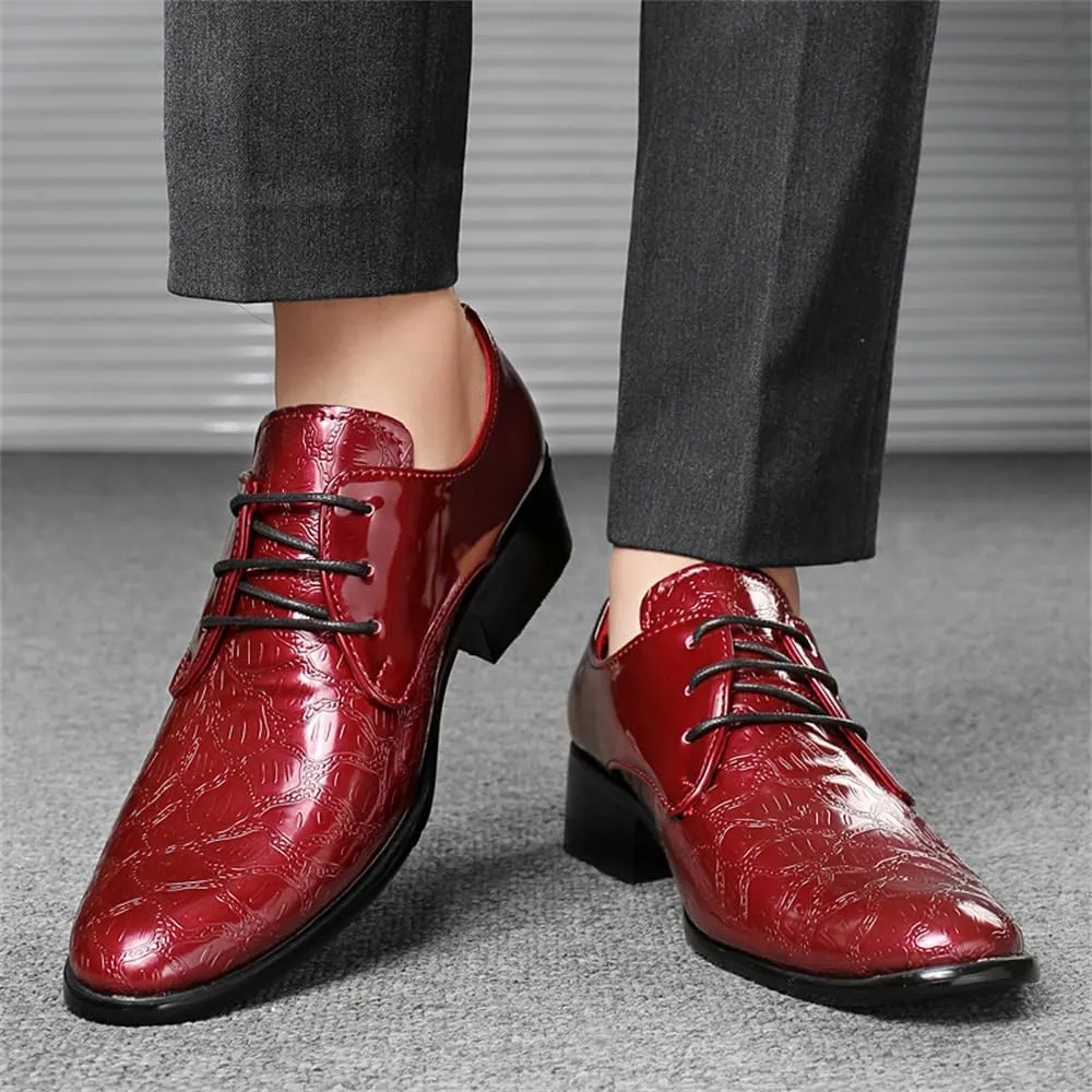 Men's Dress Shoes Formal Business Oxfords Plain Toe Lace Up Derby Shoes
