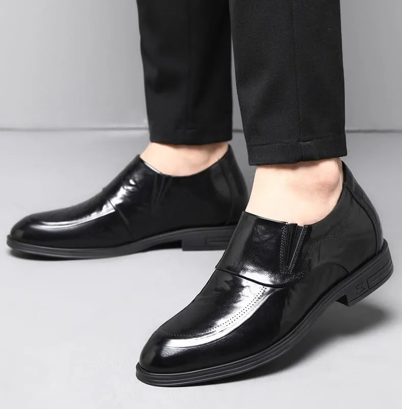 Men's Dress Shoes Leather Business Formal Slip-On Loafers Lightweight Derby for Men