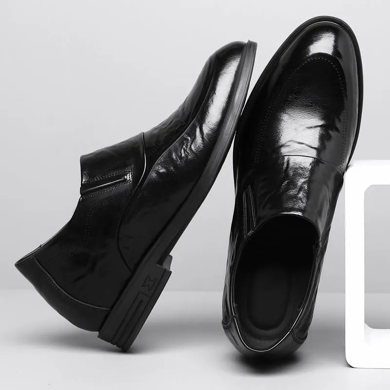 Men's Dress Shoes Leather Business Formal Slip-On Loafers Lightweight Derby for Men