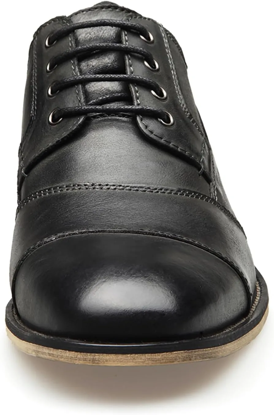 Men's Dress Shoes Leather Formal Business Oxford Derby Brogue Retro Dress Shoes for Men