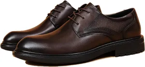 Men's Dress Shoes Leather Formal Business Oxford Derby Brogue Wingtip Retro Dress Shoes for Men