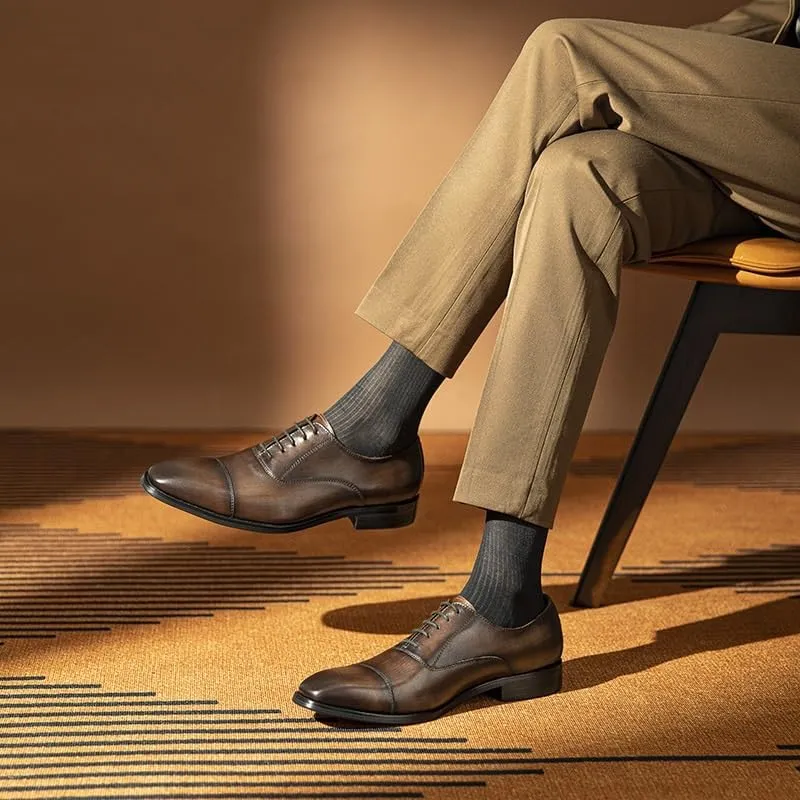 Men's Dress Shoes Men Modern Derby Tuxedo Shoes Classic Formal Business Oxfords Shoes for Men