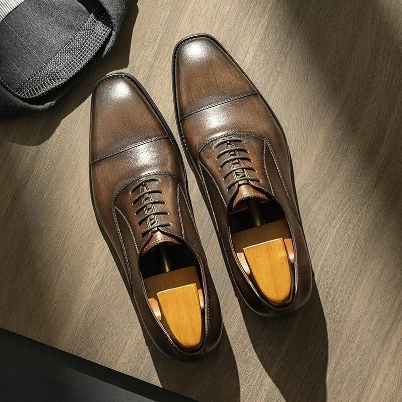Men's Dress Shoes Men Modern Derby Tuxedo Shoes Classic Formal Business Oxfords Shoes for Men