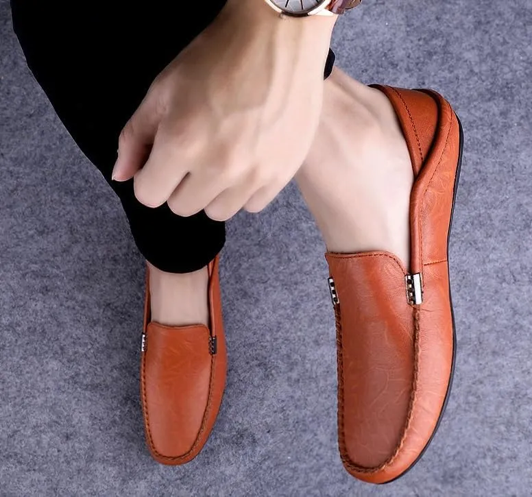 Men's Dress Shoes Mens Business Office Wedding Formal Modern Oxfords Shoes Slip-On Leather Tuxedo Shoes for Men