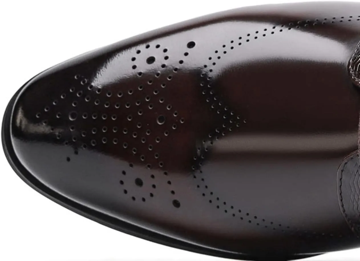 Men's Dress Shoes, Oxford Formal Business Lace Up, Classic Brogues