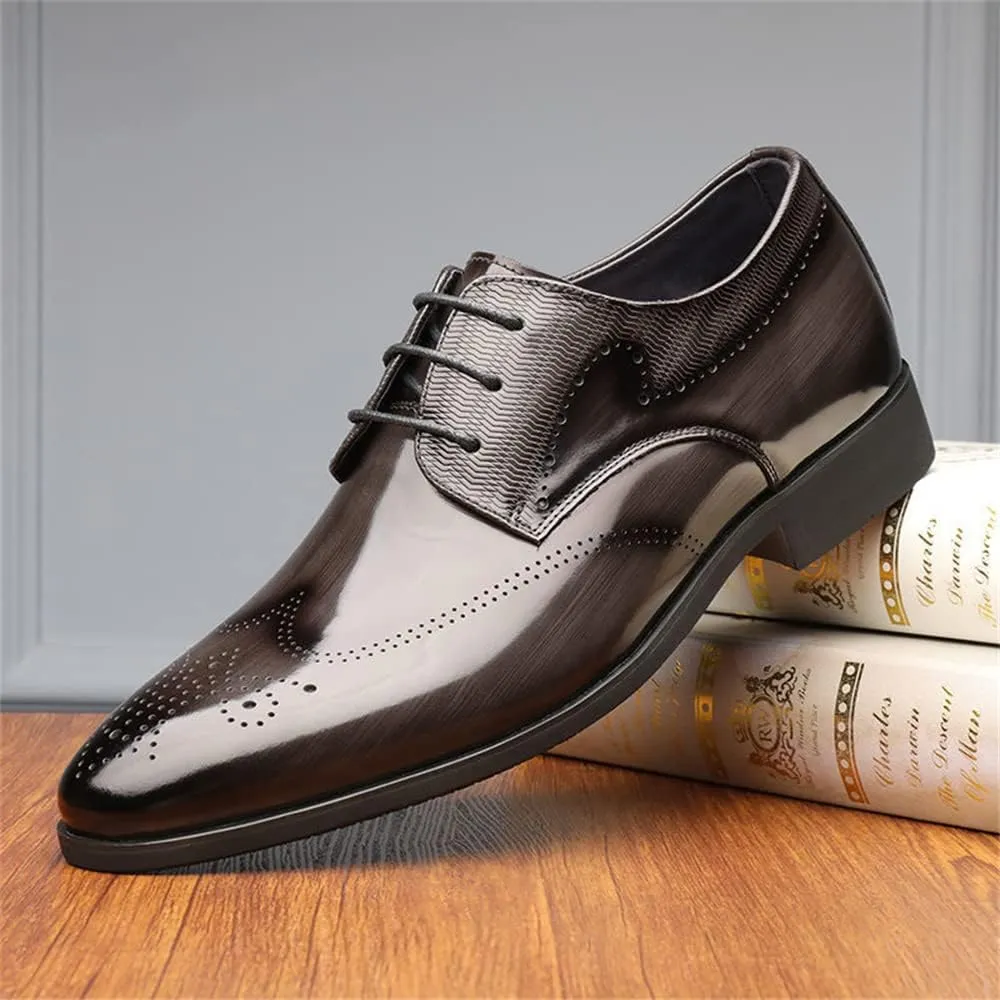 Men's Dress Shoes, Oxford Formal Business Lace Up, Classic Brogues