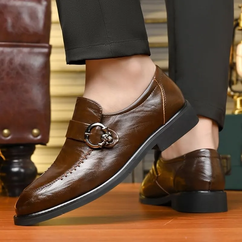 Men's Fashion Dress Shoes Mens Casual Formal Business Oxford Shoes for Men Modern Classic Slip On Wedding Derby Shoes(8)