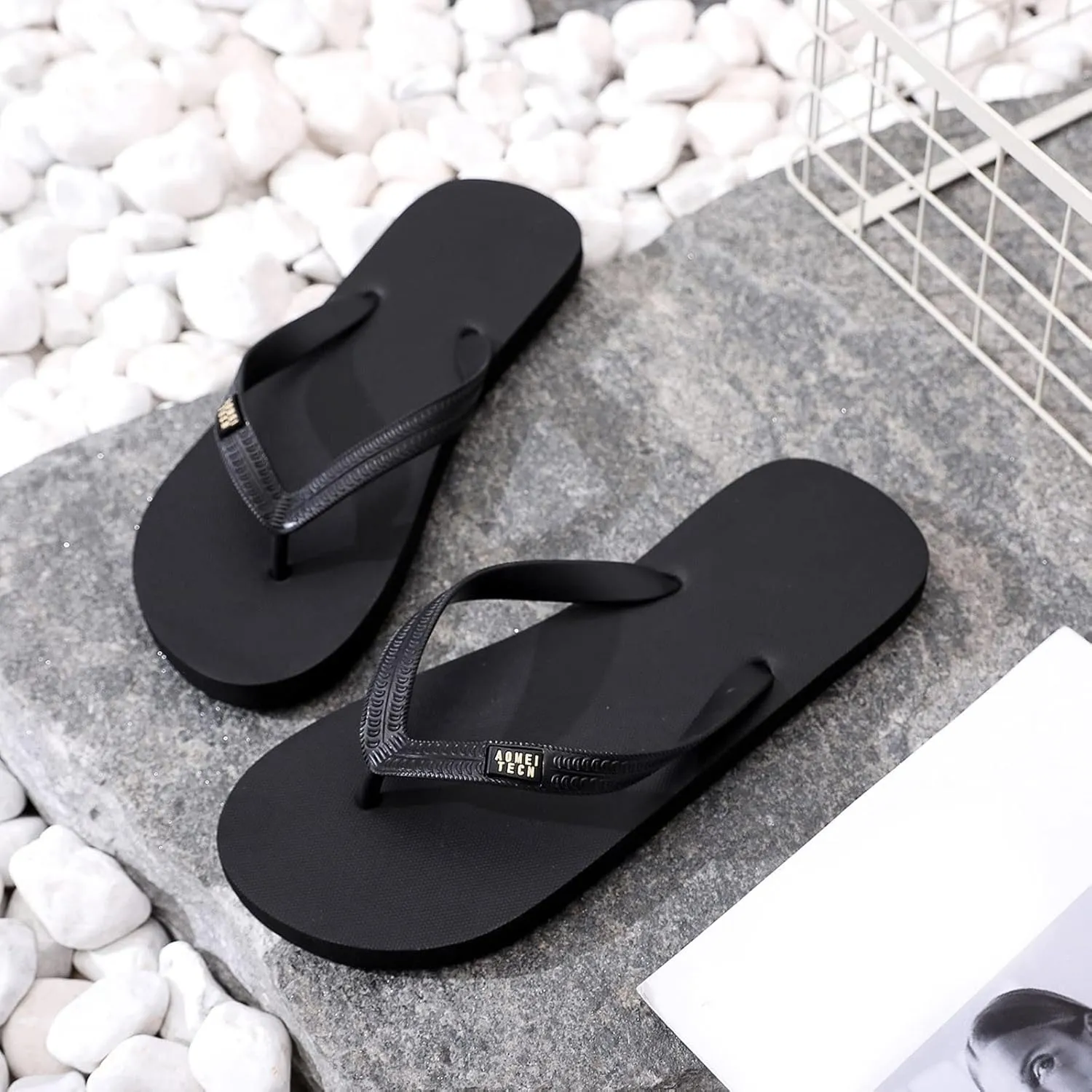 Men's Flip Flop Arch Support Men Shoes Flat Herringbone Slippers Fashion Casual Beach Casual Sandals