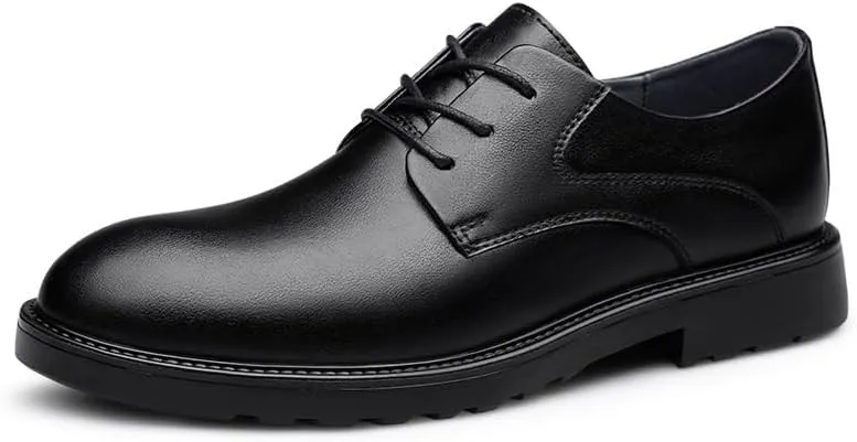 Men's Lace-up Dress Shoes - Comfortable Leather Oxfords Shoes for Business with Arch Support