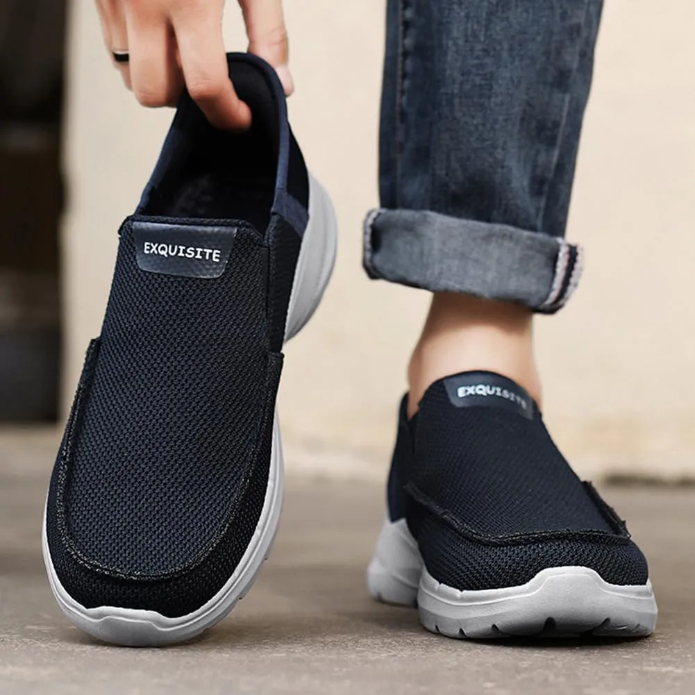 Men's Loafers & Slip-Ons Shoes, Hands Free Slip-ons Stretch Lace Up Loafers Walking Shoes Width Toe Box Minimalist Comfortable Lightweight Men's Casual Dress Shoes