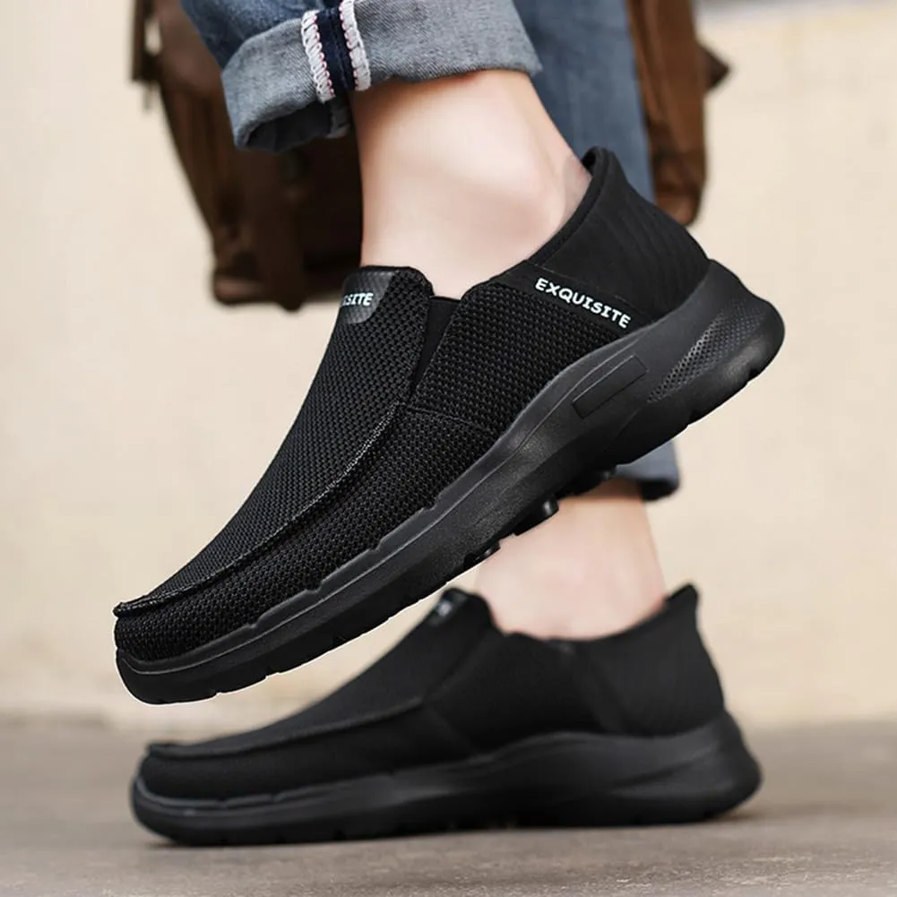 Men's Loafers & Slip-Ons Shoes, Hands Free Slip-ons Stretch Lace Up Loafers Walking Shoes Width Toe Box Minimalist Comfortable Lightweight Men's Casual Dress Shoes