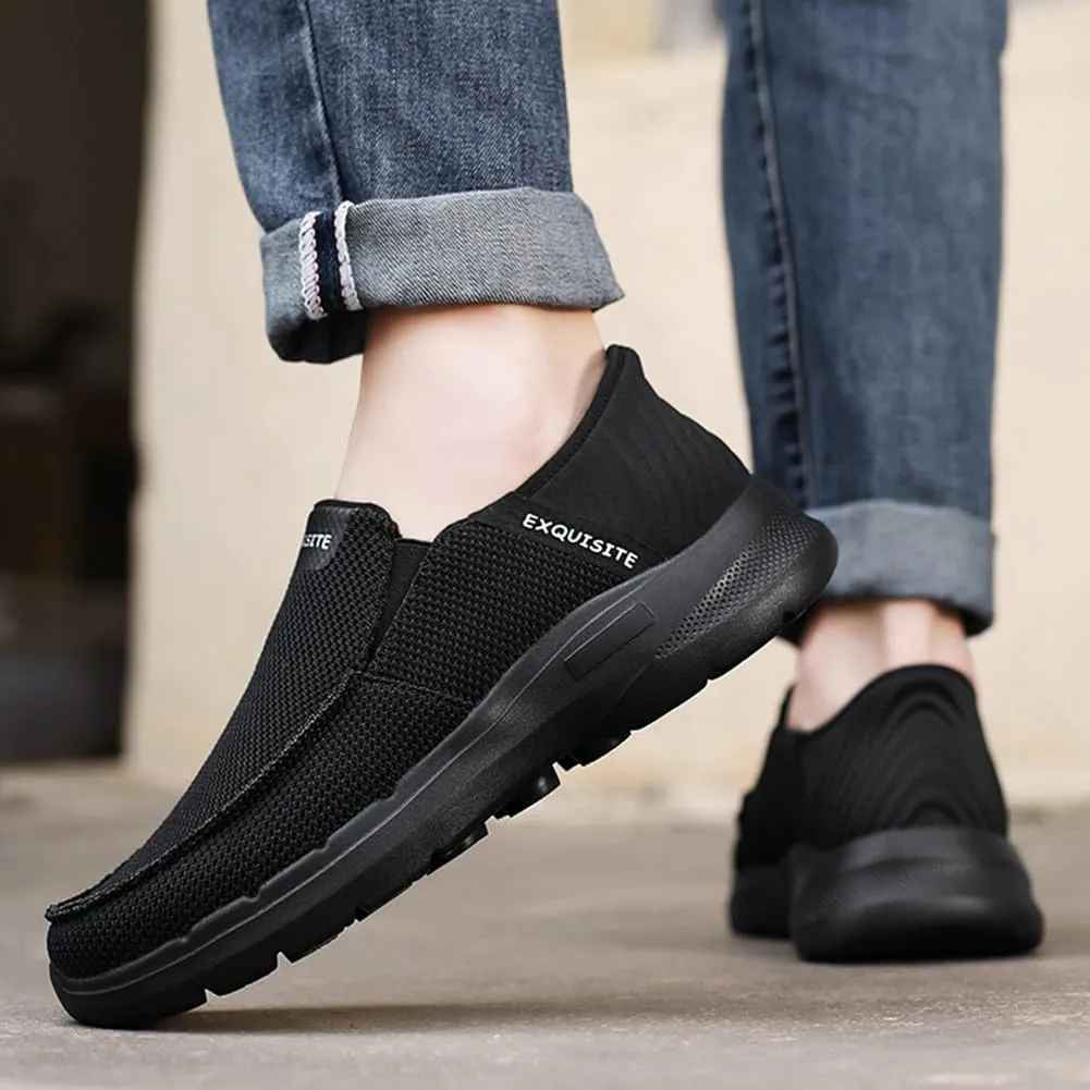 Men's Loafers & Slip-Ons Shoes, Hands Free Slip-ons Stretch Lace Up Loafers Walking Shoes Width Toe Box Minimalist Comfortable Lightweight Men's Casual Dress Shoes