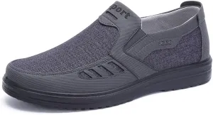Mens Loafers Casual Lightweight Canvas Walking Breathable Soft Sole Work Non-Slip Driving Shoes