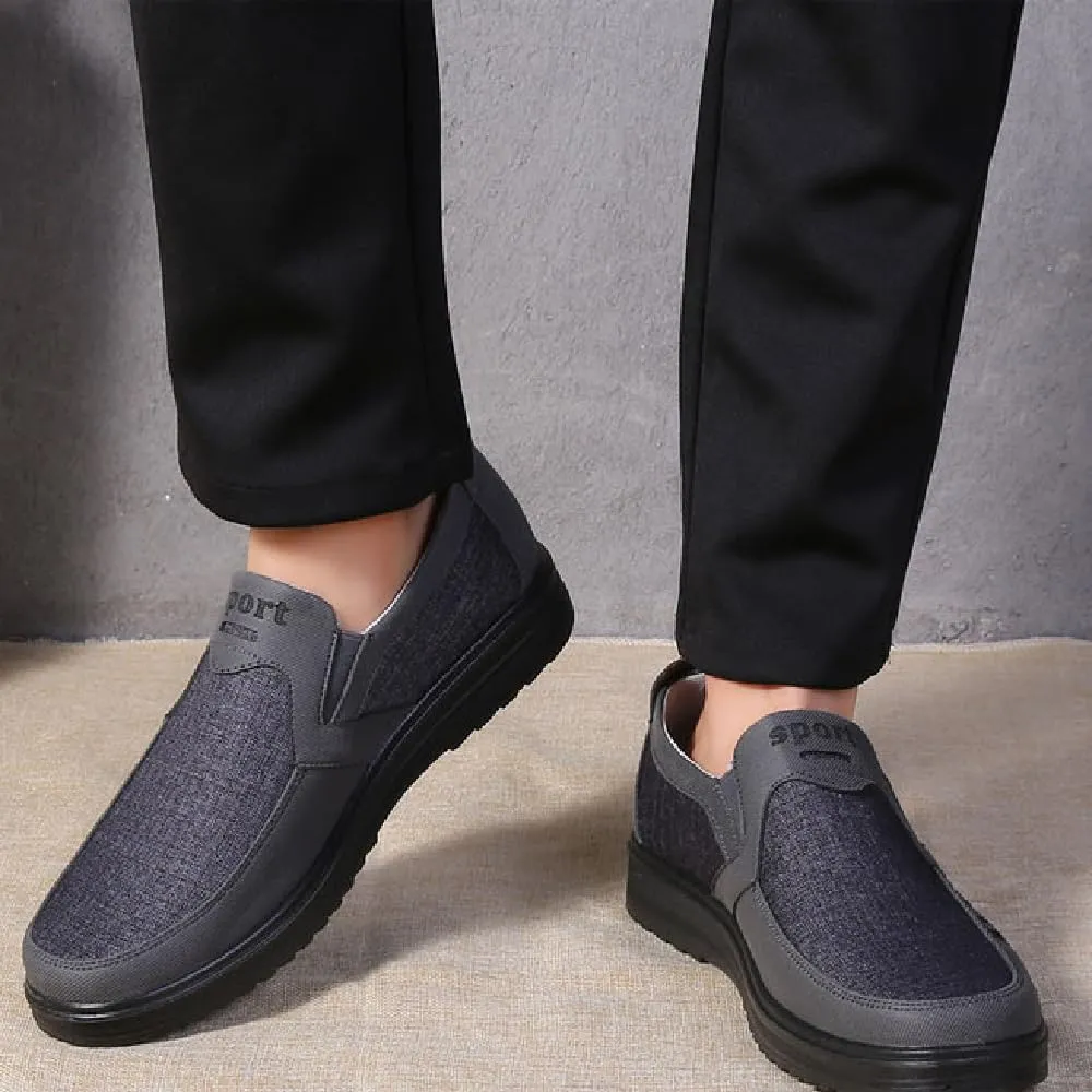 Mens Loafers Casual Lightweight Canvas Walking Breathable Soft Sole Work Non-Slip Driving Shoes