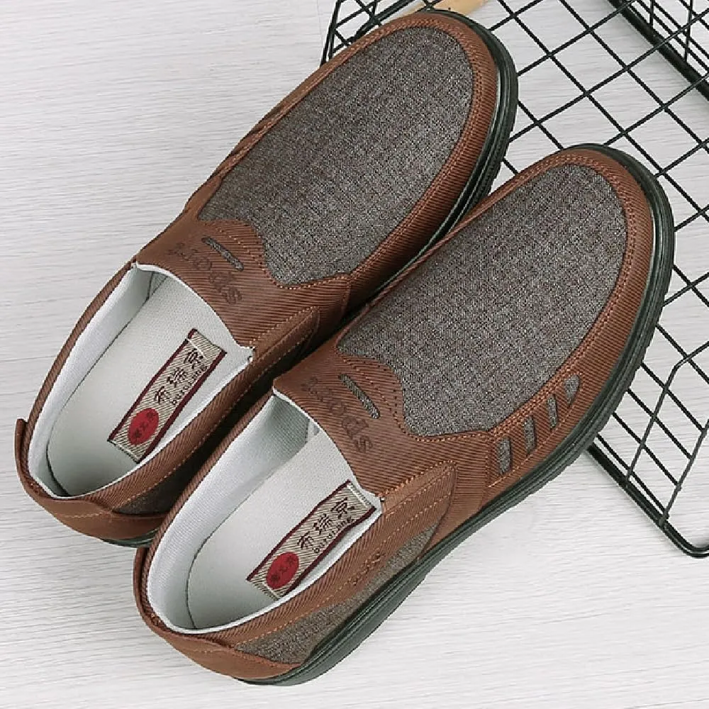 Mens Loafers Casual Lightweight Canvas Walking Breathable Soft Sole Work Non-Slip Driving Shoes