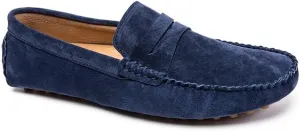 Mens Loafers Round Toe PU Leather Driving Penny Loafers Lightweight Flat Heel Anti-Slip Classic Slip-ons