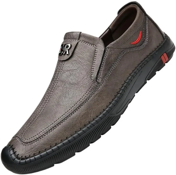 Men's Loafers Walking Food Service Stretch Shoes Fashion Soft Lightweight Boat Shoes Leather Casual Sneakers for Mens