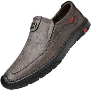 Men's Loafers Walking Food Service Stretch Shoes Fashion Soft Lightweight Boat Shoes Leather Casual Sneakers for Mens