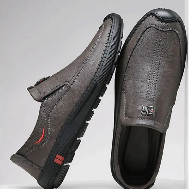 Men's Loafers Walking Food Service Stretch Shoes Fashion Soft Lightweight Boat Shoes Leather Casual Sneakers for Mens