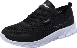 Men's Mesh Sneakers Mens Slip On Sneakers Wide Width Waterproof Shoes for Women Comfortable Dressy Slip on Loafers for Men Black Sneakers for Women