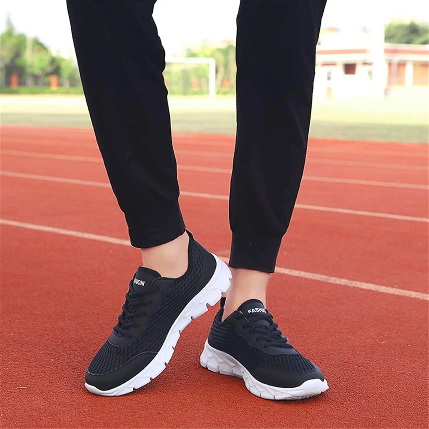 Men's Mesh Sneakers Mens Slip On Sneakers Wide Width Waterproof Shoes for Women Comfortable Dressy Slip on Loafers for Men Black Sneakers for Women
