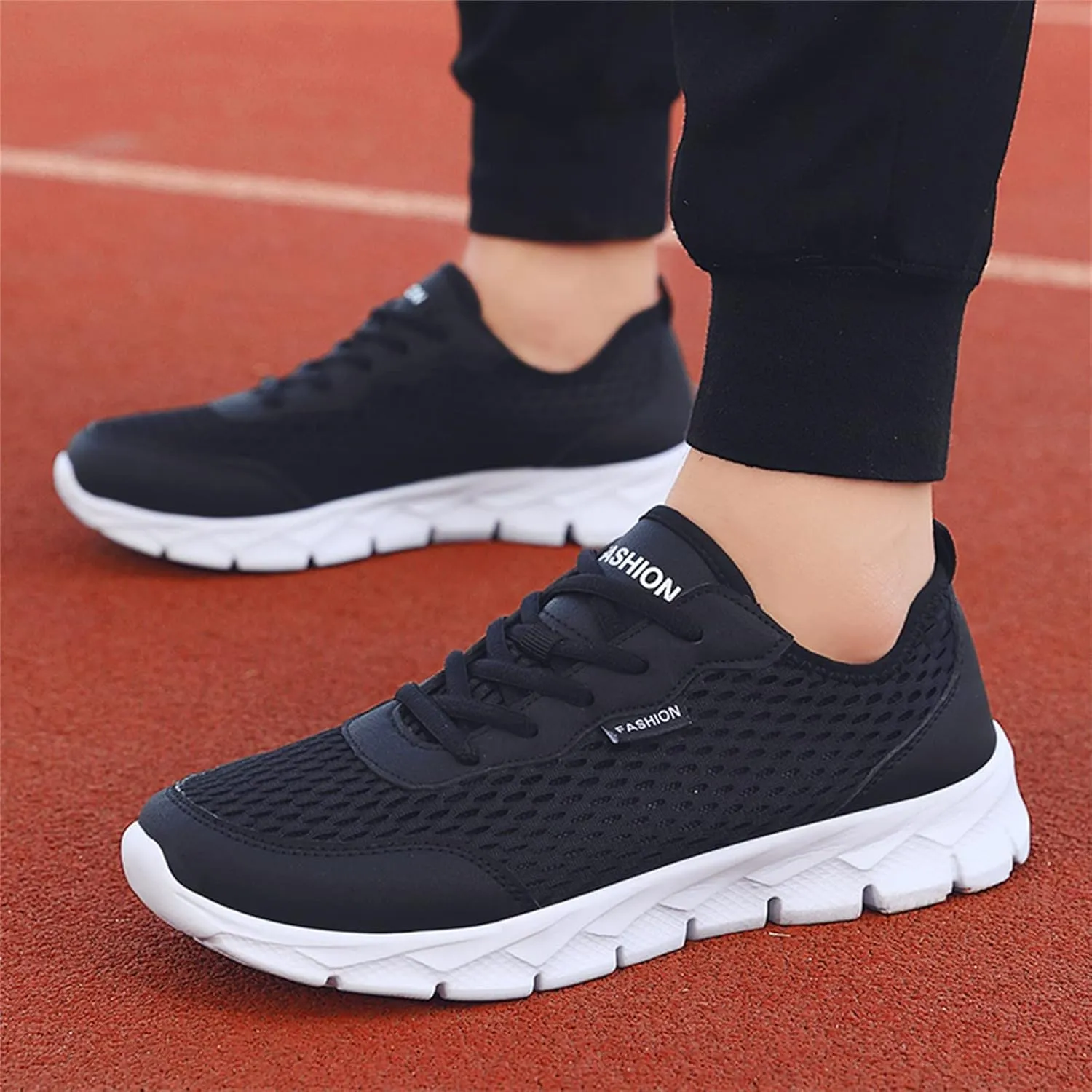 Men's Mesh Sneakers Mens Slip On Sneakers Wide Width Waterproof Shoes for Women Comfortable Dressy Slip on Loafers for Men Black Sneakers for Women