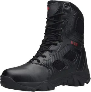 Men's Military Boots High Top Outdoor Hiking Shoes Anti-Collision Military Boots Tactical Boots