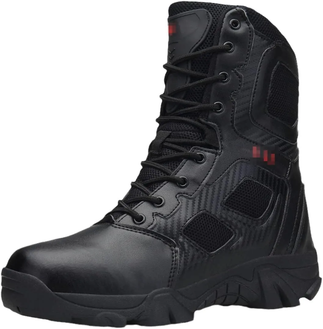Men's Military Boots High Top Outdoor Hiking Shoes Anti-Collision Military Boots Tactical Boots