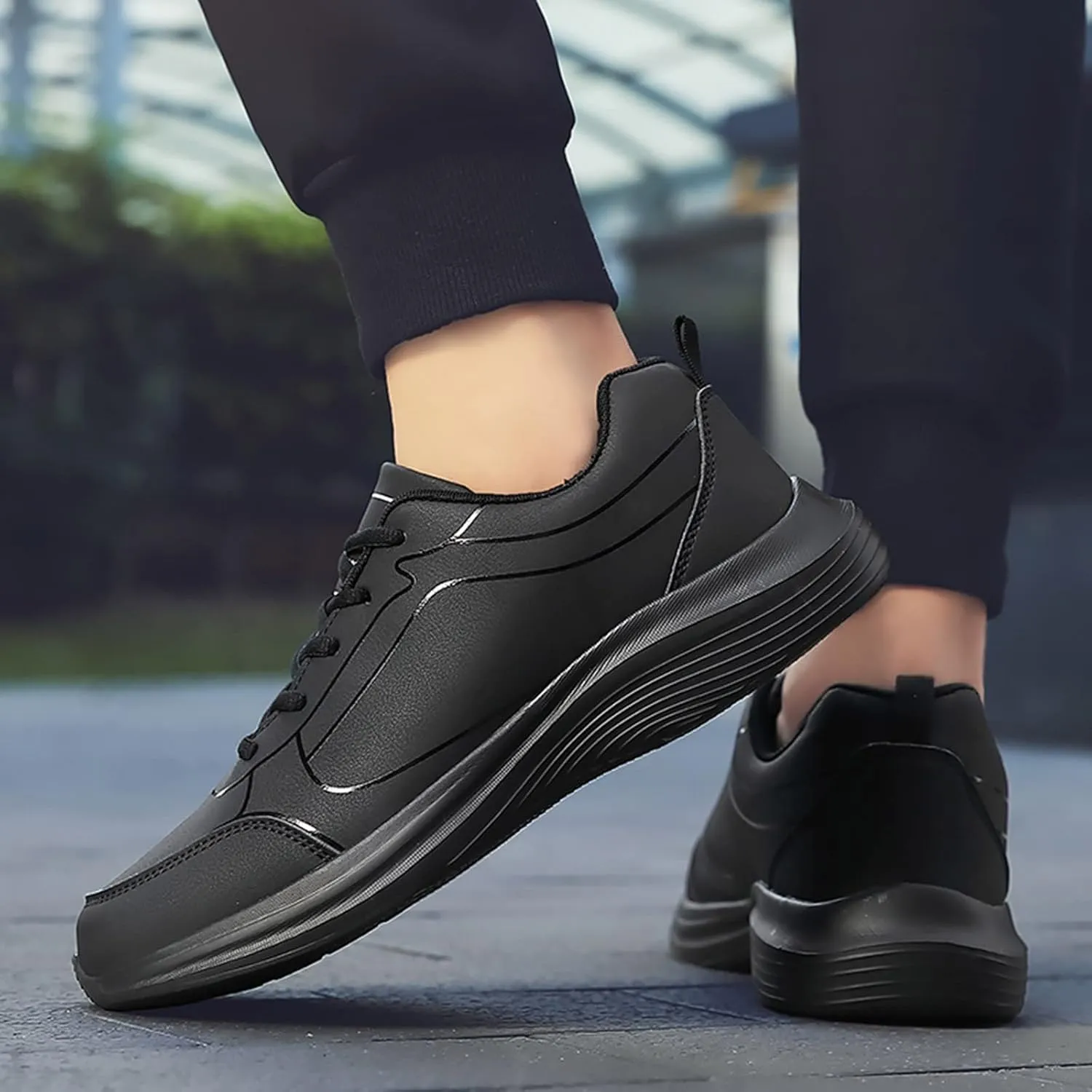 Men's Non Slip Barefoot Minimalist Shoes Slip-On Comfortable Light-Weight Shoe Lightweight Elderly Slip on Shoes