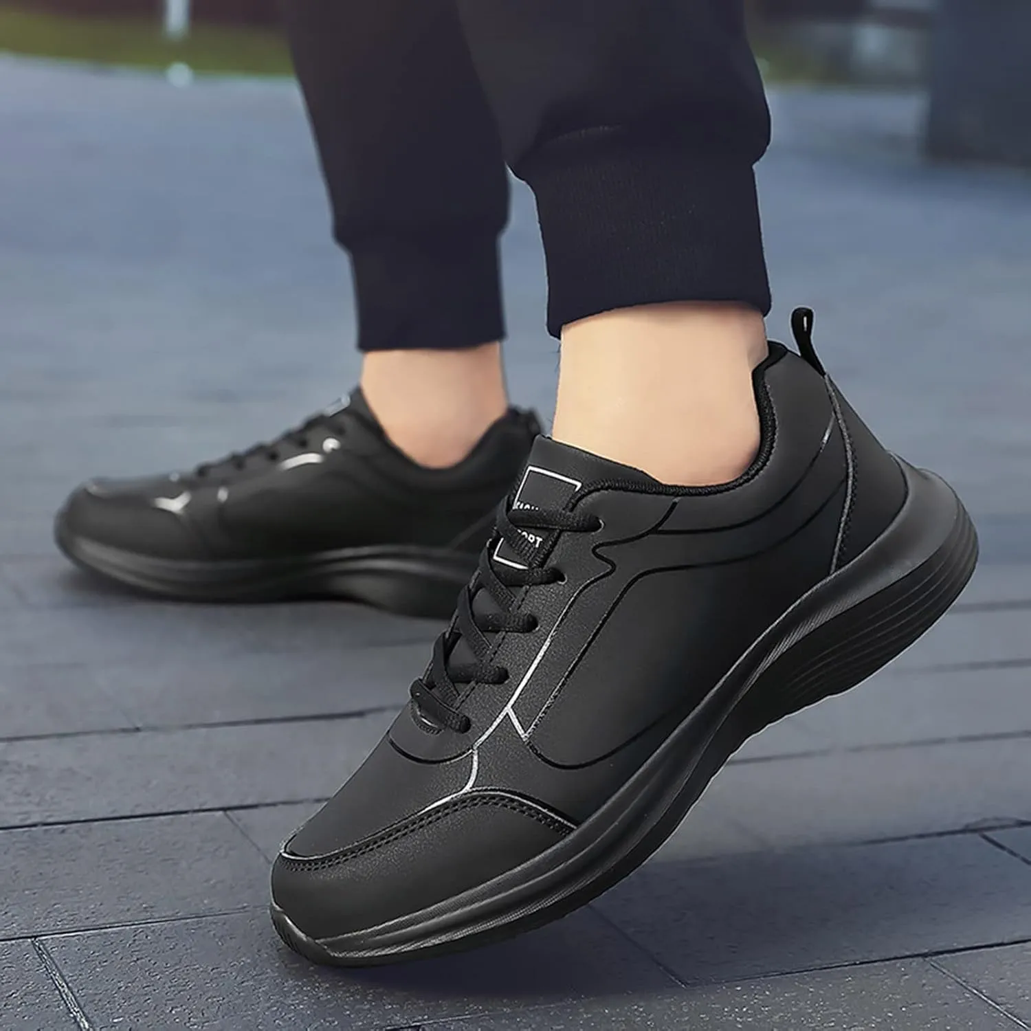 Men's Non Slip Barefoot Minimalist Shoes Slip-On Comfortable Light-Weight Shoe Lightweight Elderly Slip on Shoes