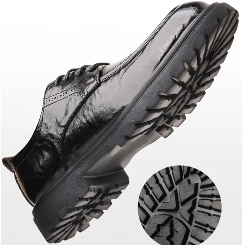 Men's Oxford Dress Shoes Formal Classic Business Lace-up Leather Wingtip Brogue for Men