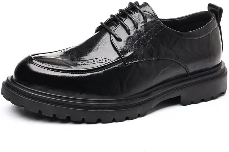 Men's Oxford Dress Shoes Formal Classic Business Lace-up Leather Wingtip Brogue for Men