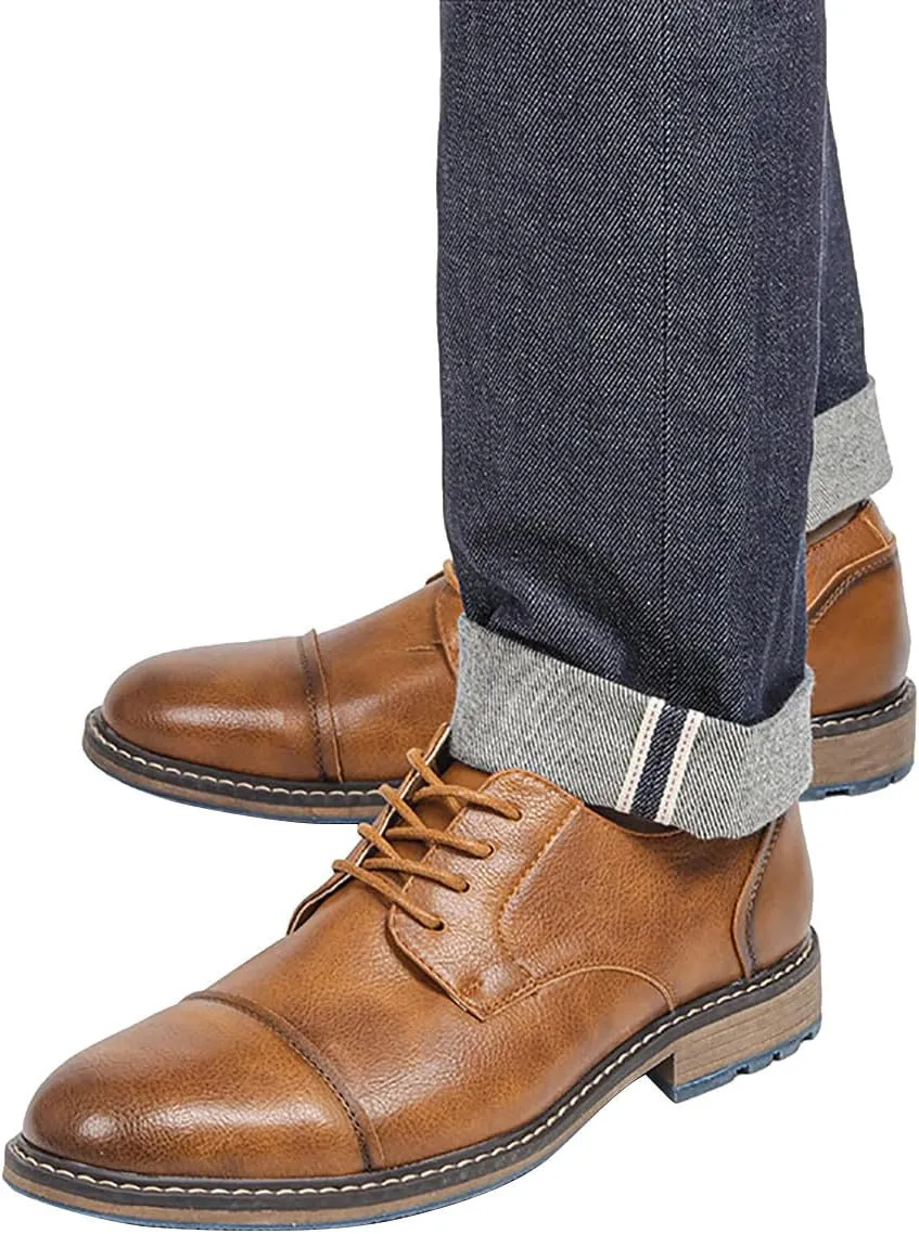 Mens Oxfords Formal Dress Leather Dress Wedding Business Fashion Tuxedo Walking Shoes for Men