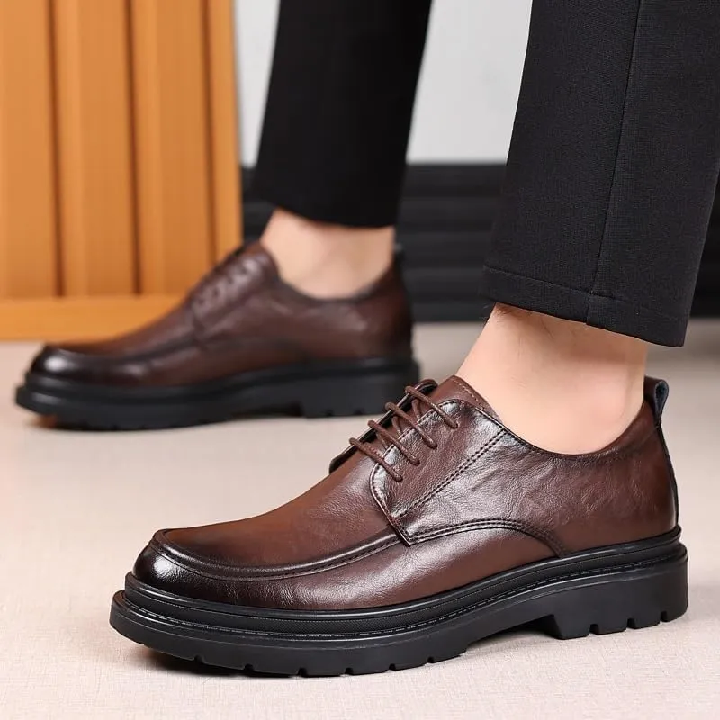 Men's Oxfords Shoes Classic Dress Lace Up Leather Men Dress Shoes