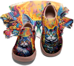 Mens Painted Travel Shoes Casual Loafers Walking Slip-Ons Comfortable Art Fashion Sneakers