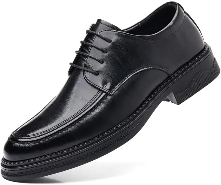 Men's Patent Leather Derby Shoes Pointed Toe Formal Party & Prom Dress Shoes