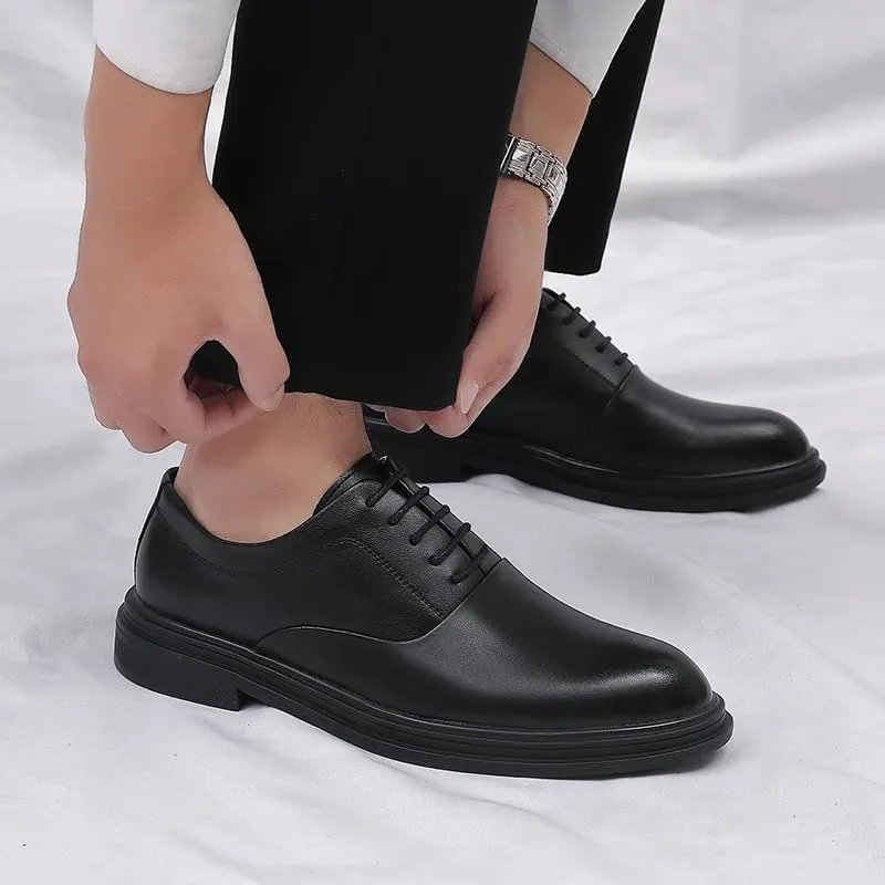 Men's Patent Leather Formal Business Dress Shoes Mens Modern Casual Lace Up Pointed Toe Oxford Shoes Non Slip Casual Business Work Formal Shoes