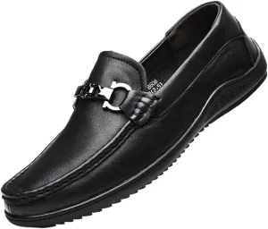 Men's Prom Loafers Shoes Faux Leather Casual Round Toe Non Classic Slip On