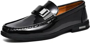 Men's Slip-on Patent Leather Tuxedo Shoes Mens Business Classic Formal Oxfords Shoes Derby Loafers Shoes