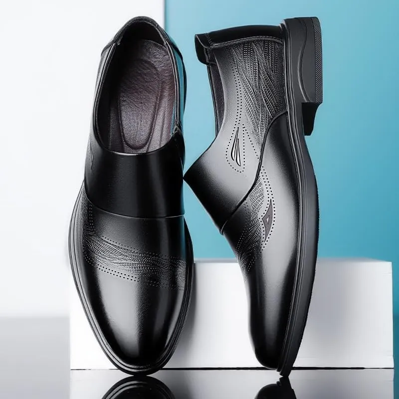 Men's Slip-Ons Loafers Mens Patent Leather Classic Pointed Toe Dress Shoes Lightweight All-Day Comfort Oxfords Shoes