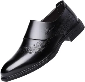 Men's Slip-Ons Loafers Mens Patent Leather Classic Pointed Toe Dress Shoes Lightweight All-Day Comfort Oxfords Shoes