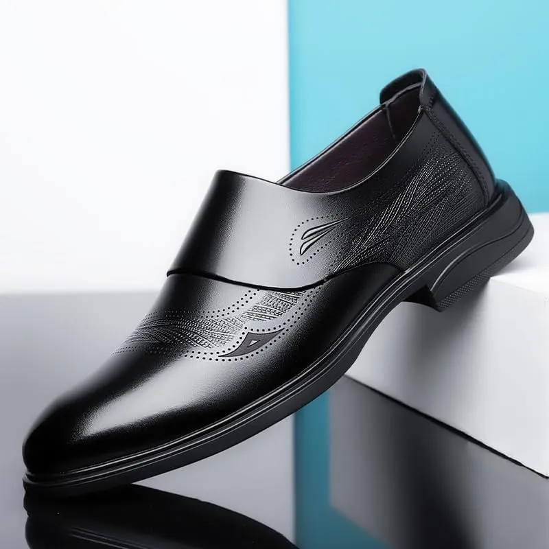 Men's Slip-Ons Loafers Mens Patent Leather Classic Pointed Toe Dress Shoes Lightweight All-Day Comfort Oxfords Shoes