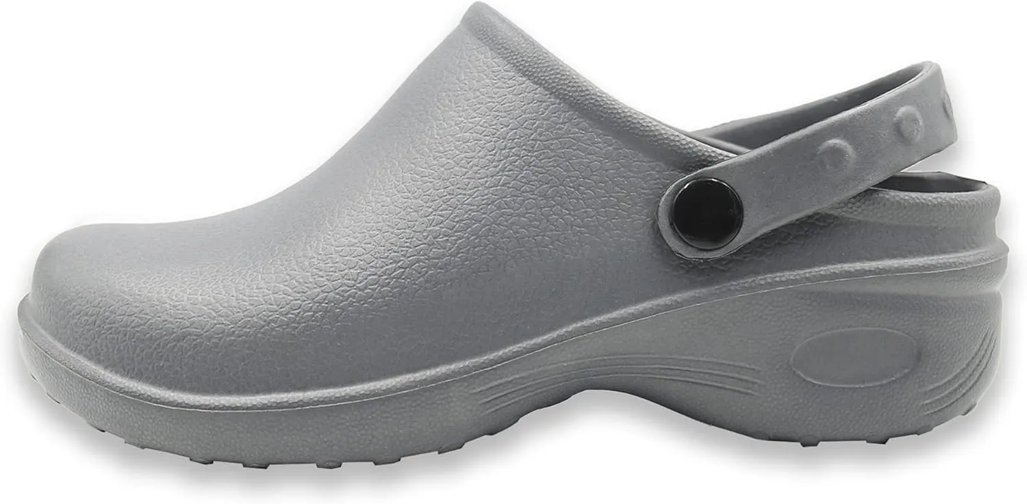 Men's Solid Slingback Black Garden Clogs