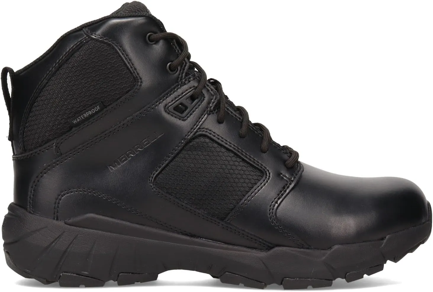 Merrell Men's Fullbench Mid Tactical Boots, Breathable & Waterproof Coated Leather Hiking Shoes Military