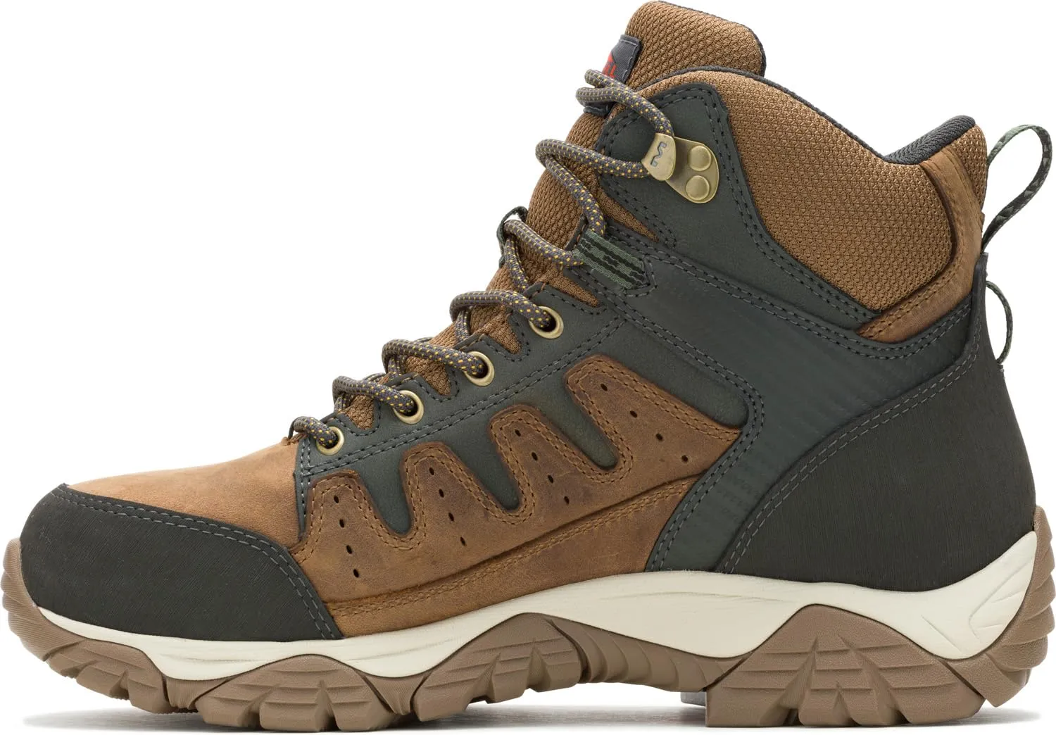 Merrell Men's Windoc Waterproof Steel Toe Mid Construction Boot, Brown, 8.5