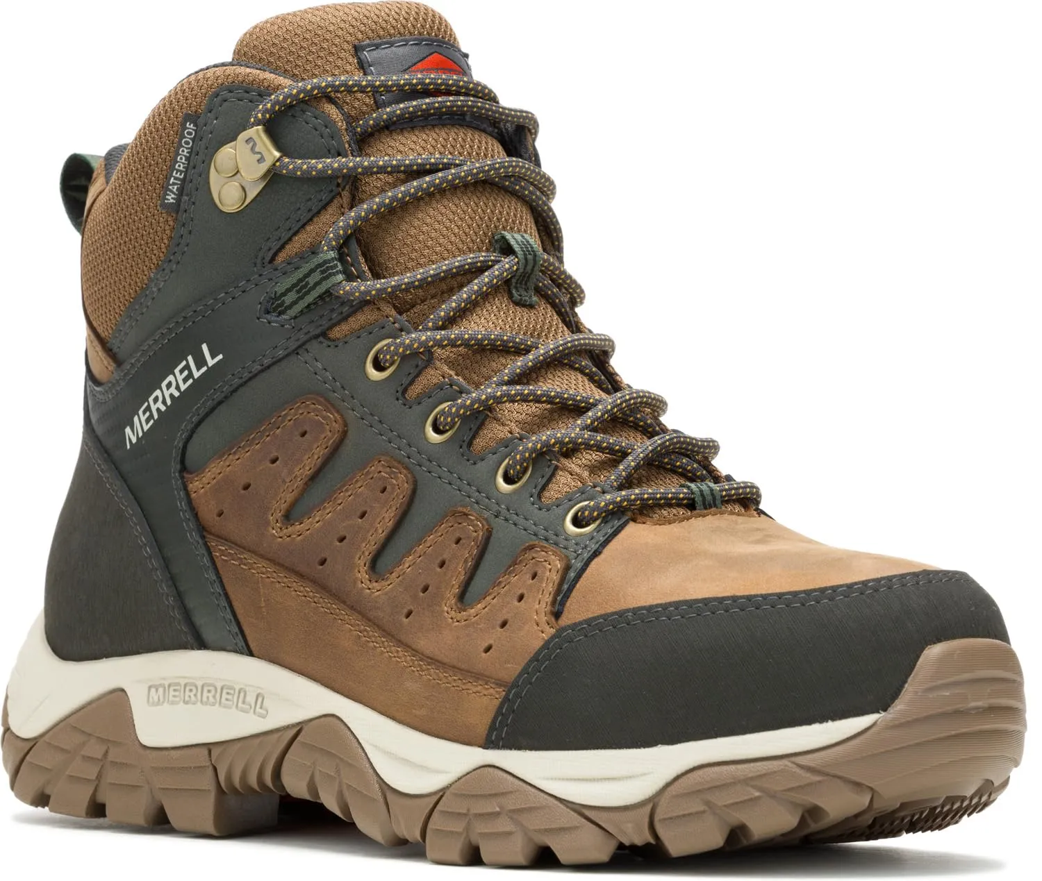 Merrell Men's Windoc Waterproof Steel Toe Mid Construction Boot, Brown, 8.5