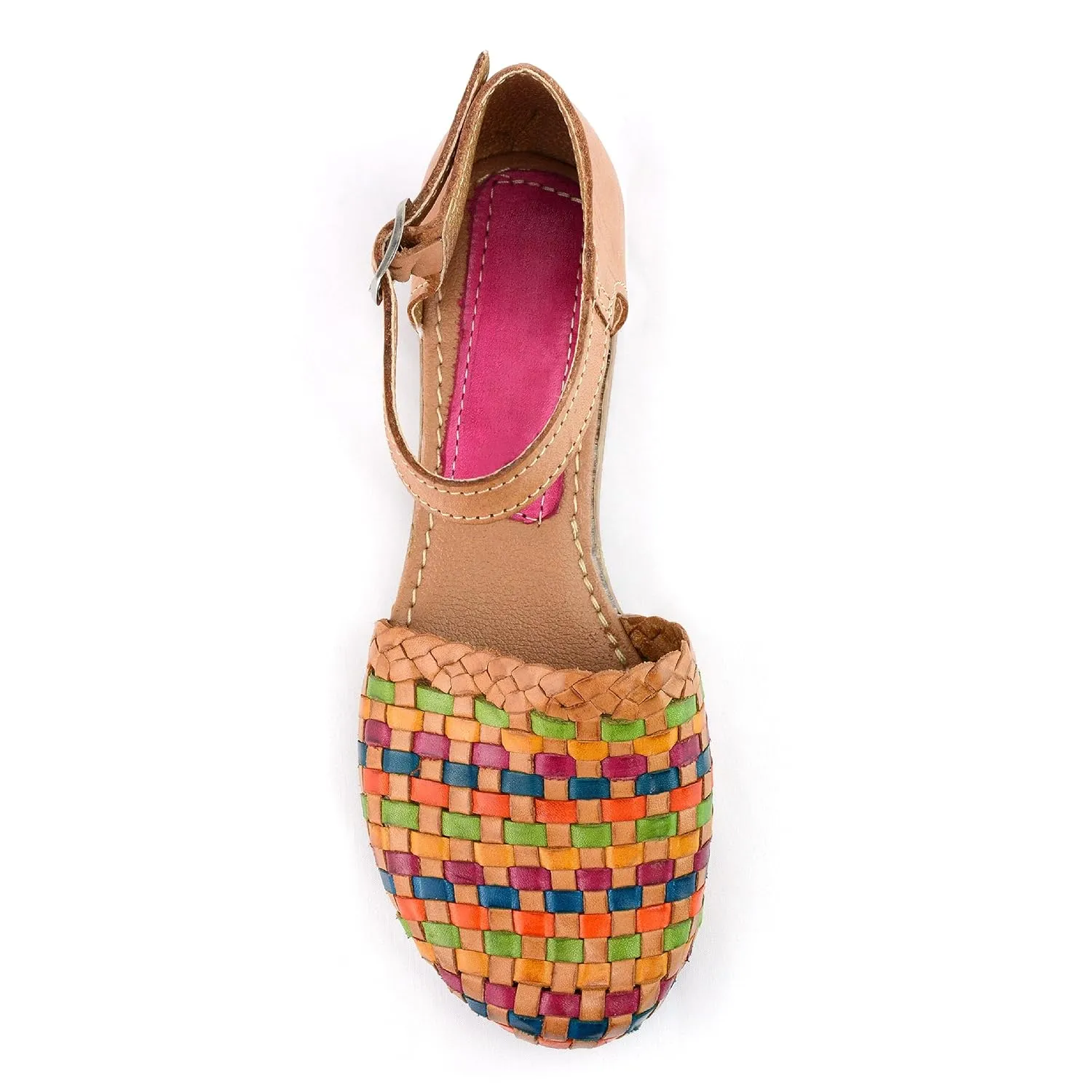 Mexican Leather Boho Shoes for Women - Model H02 (9, Brown Colors)